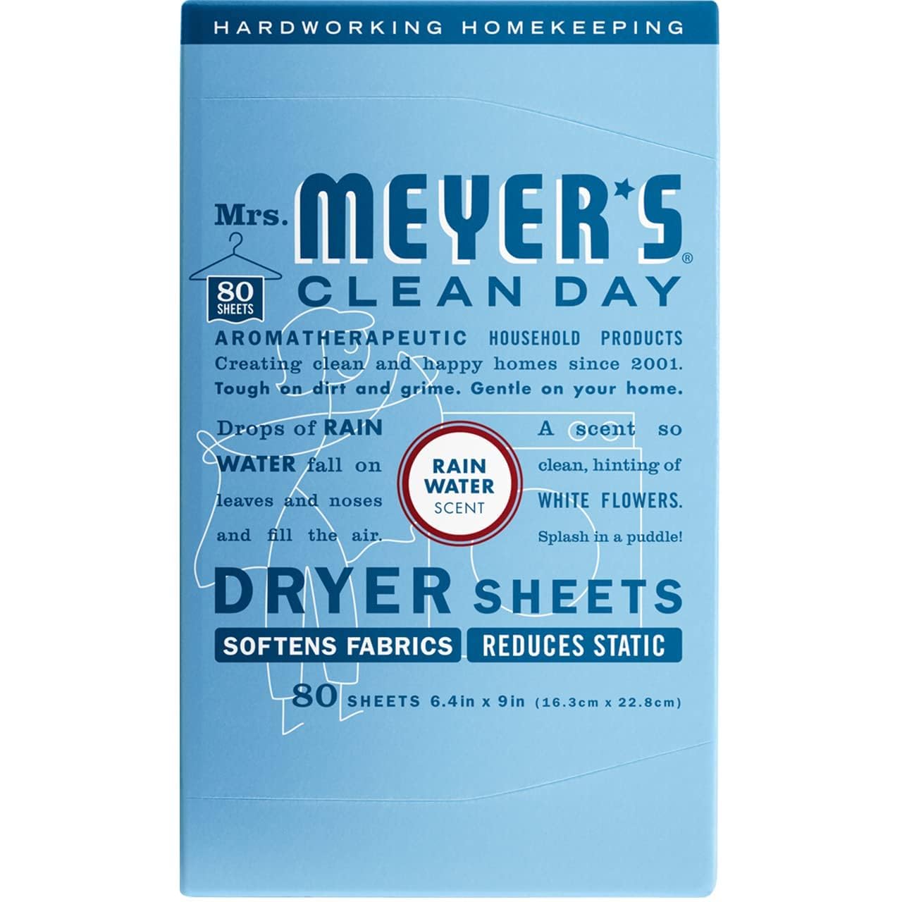 Mrs. Meyer's Clean Day Dryer Sheets, Lavender, 80 ct