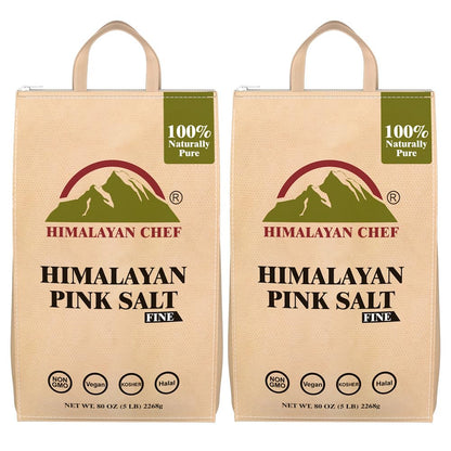 Himalayan Chef Pink Himalayan Salt, Fine Grain - 1 lbs (1 Pound Bag)