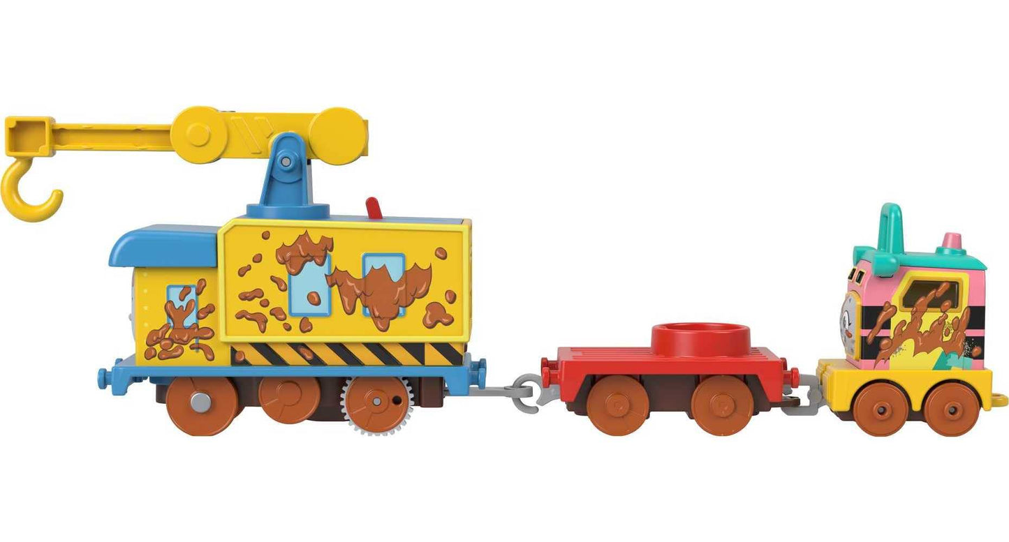 Thomas & Friends Motorized Toy Train Graffiti James Battery-Powered Engine with Tender & Cargo Car for Pretend Play Preschool Kids Ages 3+ Years