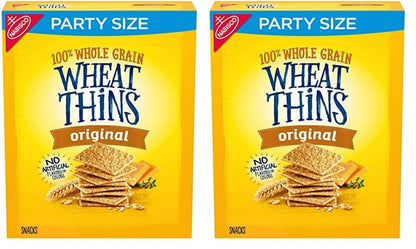 Wheat Thins Original Whole Grain Wheat Crackers, Party Size, 20 oz Box