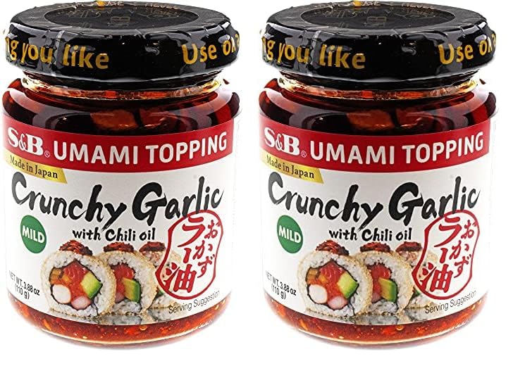 S&B Chili Oil with Crunchy Garlic, 3.88 Fl Ounce