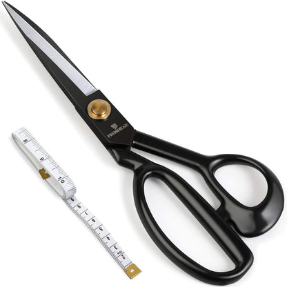 Fabric Scissors, Heavy Duty 8 inch Sewing Scissors for Leather Tailor,Tailoring Shears for Home Office Craft Black