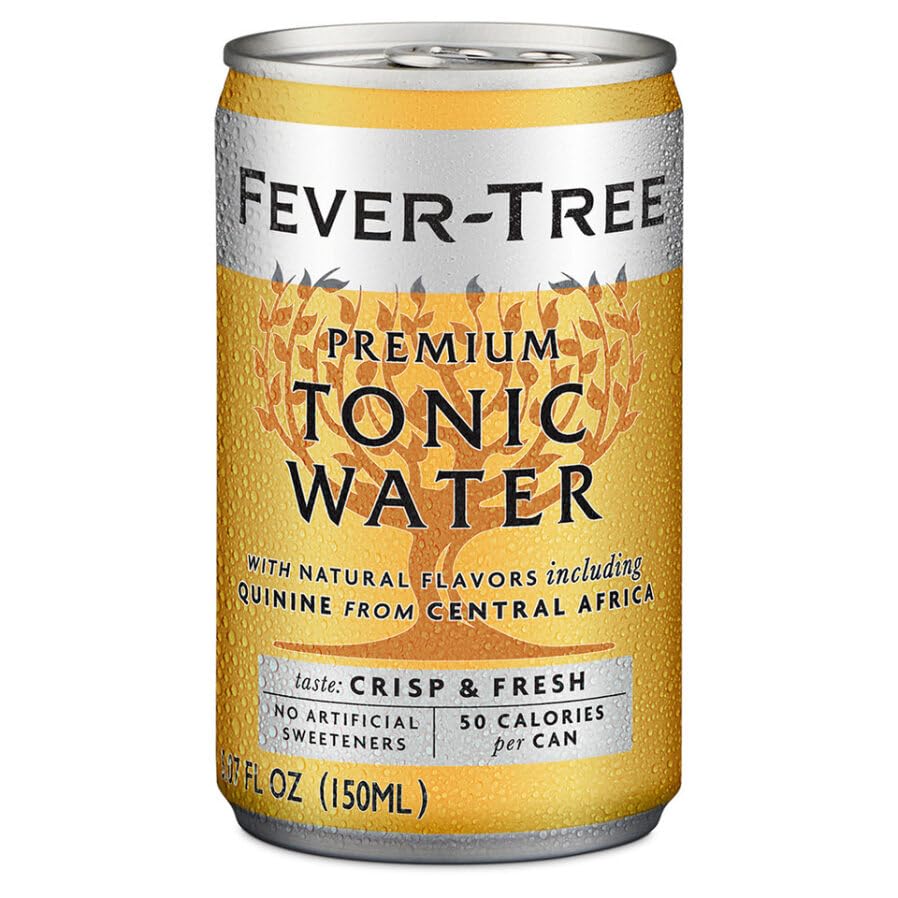 Fever-Tree Light Tonic Water Cans, 5.07 Fl Oz (Pack of 24), Lower in Calories, No Artificial Sweeteners, Flavorings or Preservatives (Packaging may vary)