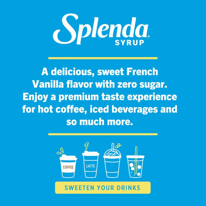 Splenda Coffee Syrup, Salted Caramel, Sugar Free, Flavored Liquid Syrups for Drinks, 750 ml Bottle