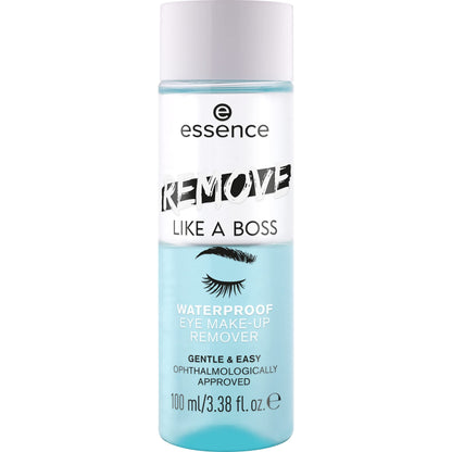 essence | Remove Like A Boss Waterproof Eye & Face Make-Up Remover | Bi-Phase, Gentle & Caring, Easy to Remove | Vegan & Cruelty Free | Free from Parabens, & Microplastic Particles