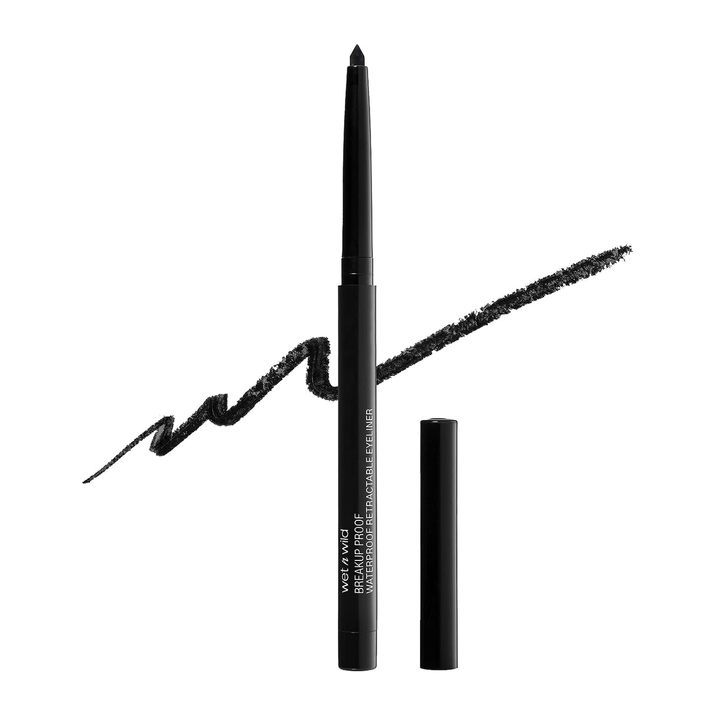 wet n wild Mega Last Breakup Proof Eyeliner, Quick Drying, Waterproof, 16-Hour Wear - Cruelty-Free & Vegan - Blackest Black