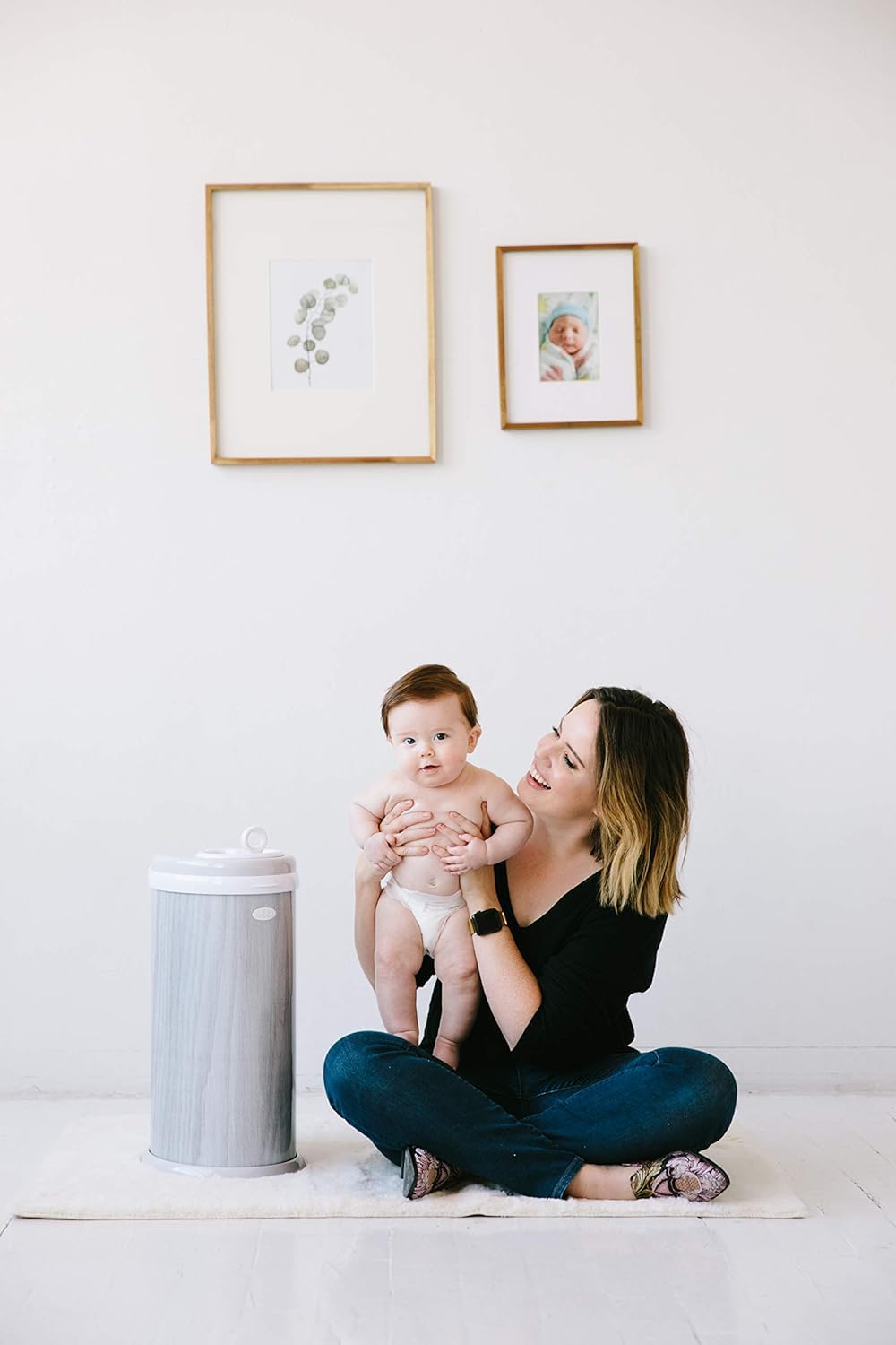 Ubbi Steel Diaper Pail, Odor Locking, No Special Bag Required, Award-Winning, Registry Must-Have, White