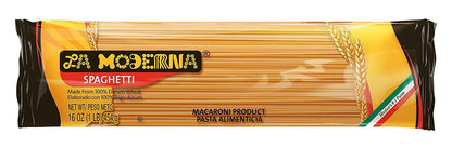 La Moderna Spaghetti Pasta, Noodles, Durum Wheat, Protein, Fiber, Vitamins, 7 Oz