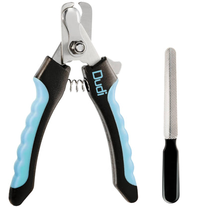 Dudi Pet Dog Nail Clipper - Clippers for Nails with Safety Guard - Claw Trimmers for Cat Dogs and Puppy - for Small Medium and Large Breeds - Extra Small - Blue/Black