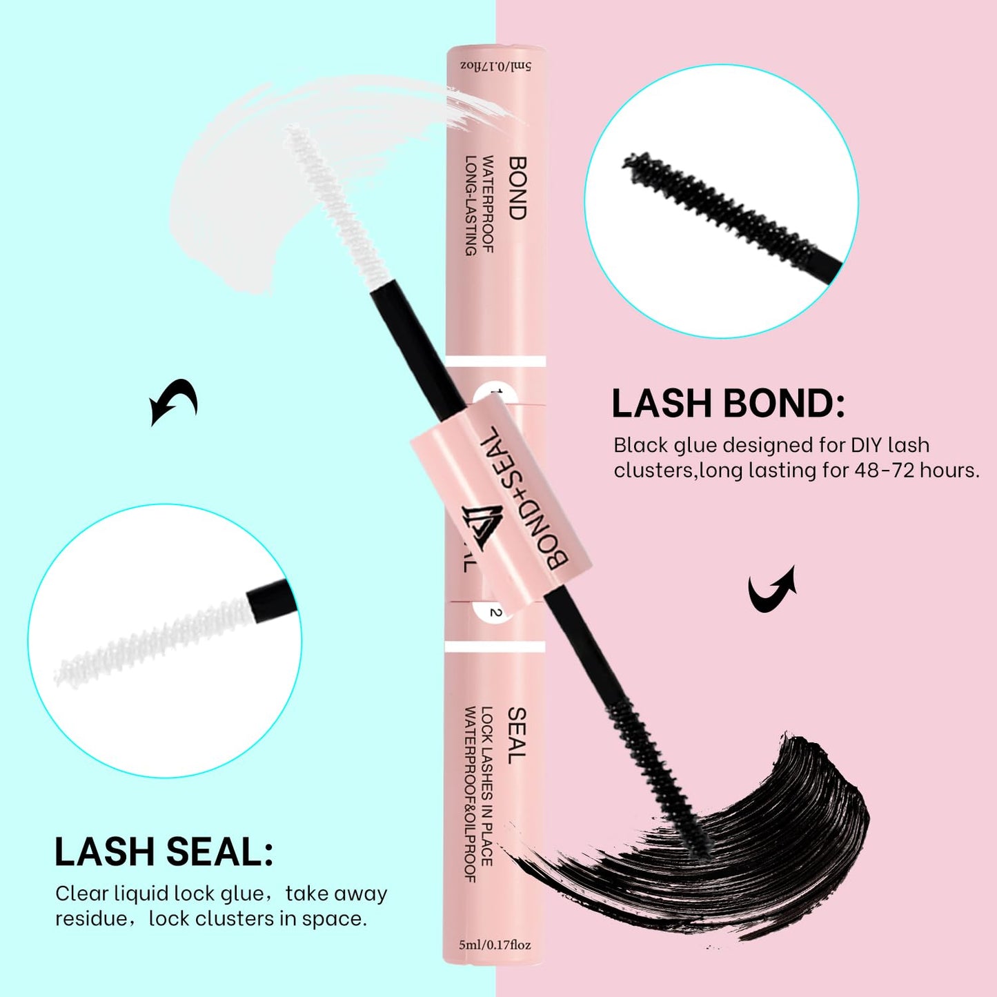 VAVALASH DIY Lash Extension Kit 280 Clusters Individual Lashes Kit 30D 40D 0.07D-10-16mm Lash Clusters, Lash Bond and Seal, Lash Tweezer for DIY Eyelash Extension at Home（Kit-30D+40D-0.07D-10-16MIX）