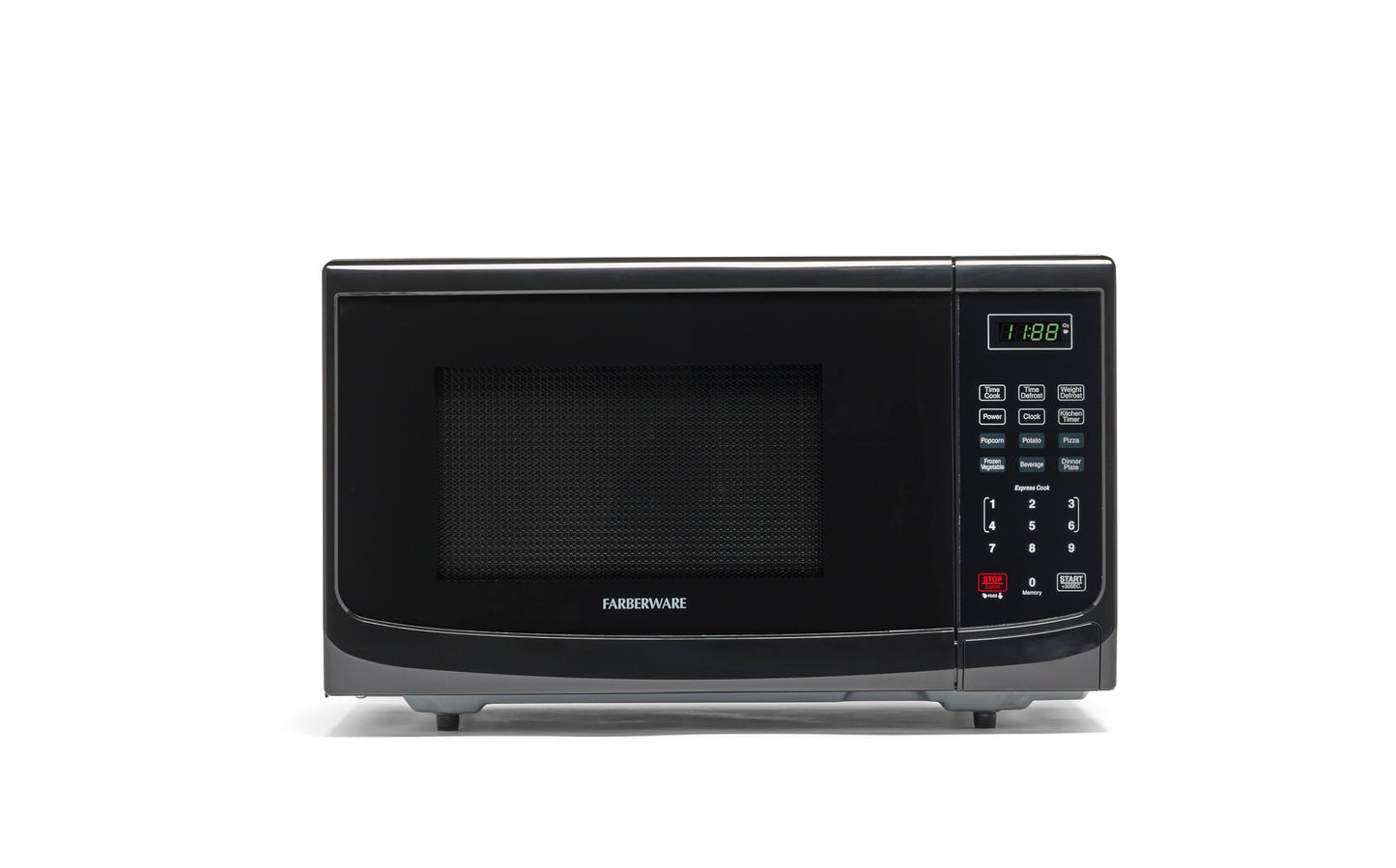 Farberware Countertop Microwave 700 Watts, 0.7 Cu. Ft. - Microwave Oven With LED Lighting and Child Lock - Perfect for Apartments and Dorms - Easy Clean Stainless Steel