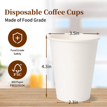 [100 Pack] 3 oz Bathroom Paper Cups, Disposable Paper Cups, Mouthwash Cups, Paper Coffee Cups, Ideal for Bathroom