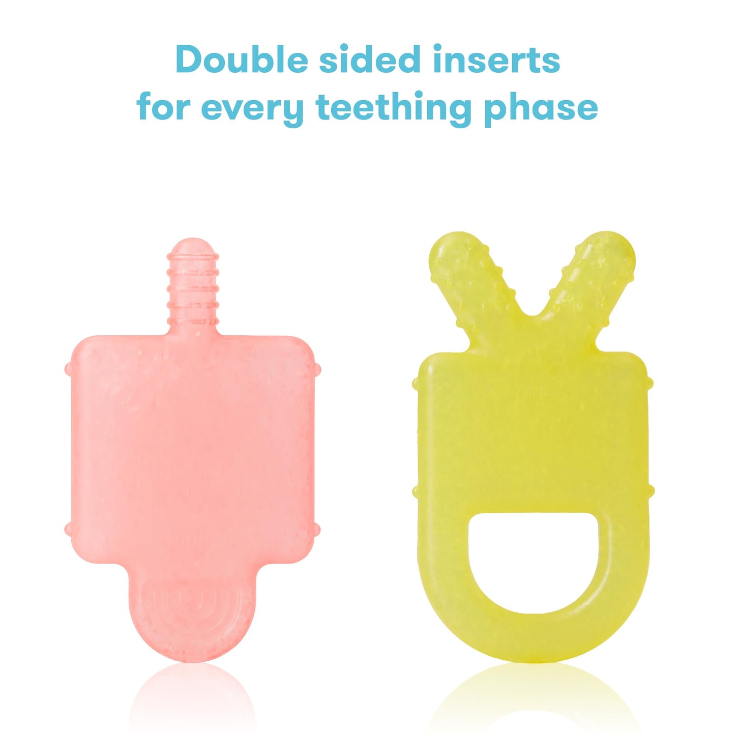 Frida Baby Teething Relief Not-Too-Cold-to-Hold Baby Teether | BPA-Free Silicone Teething Toys