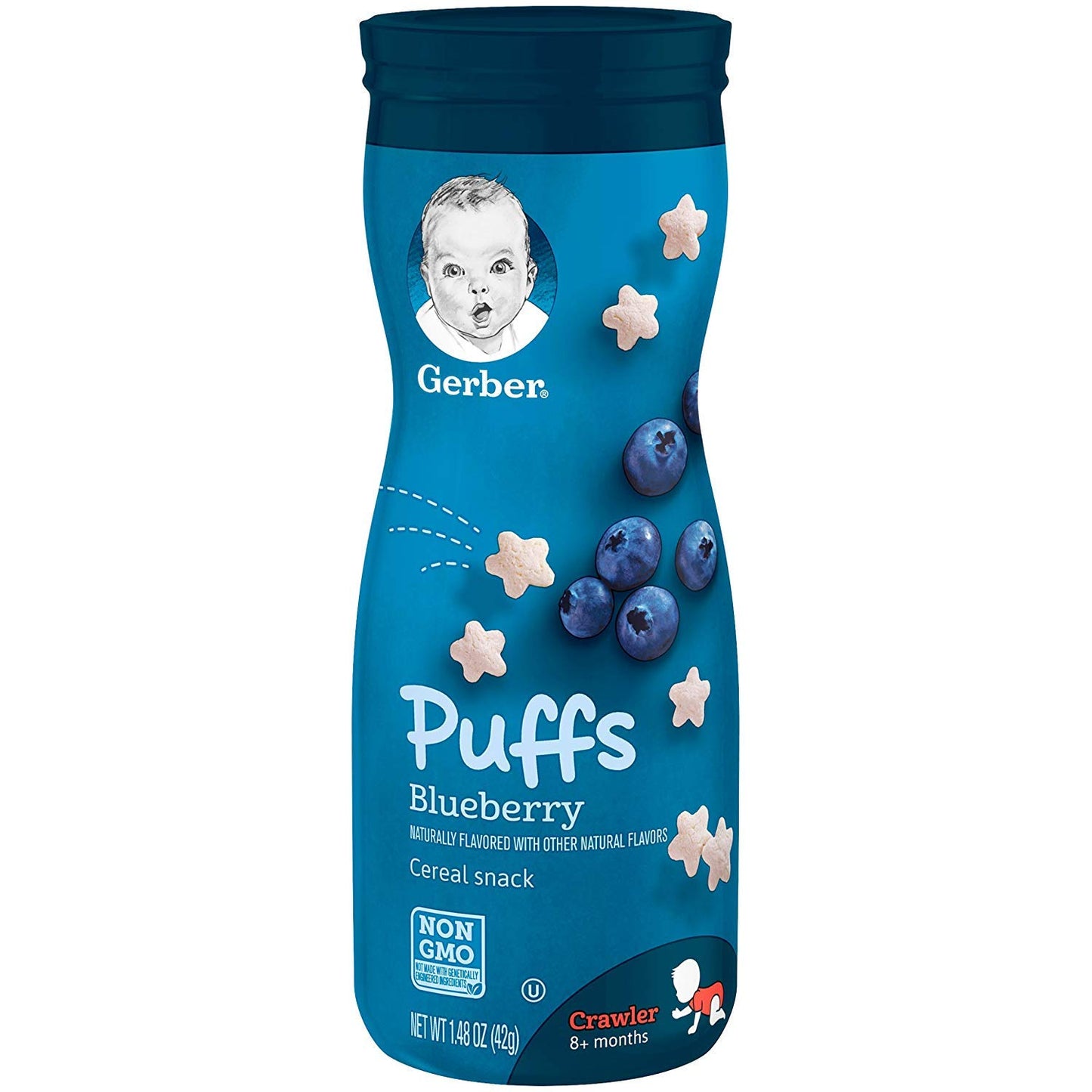 Gerber Baby Snacks Puffs, Strawberry Apple, 1.48 Ounce (Pack of 6)