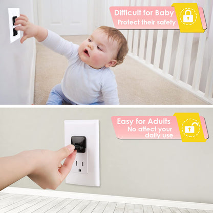 Outlet Covers Babepai 38-Pack White Child Proof Electrical Protector Safety Improved Baby Safety Plug Covers