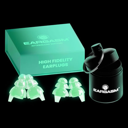 Eargasm High Fidelity Earplugs with Blue Filters - Reusable Noise Reduction Hearing Protection Ear-Plugs with Carrying Case for Concerts, Festivals, Raves, Musicians, Live Music, Sporting Events