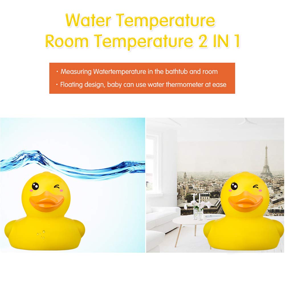 b&h Baby Thermometer, The Infant Baby Bath Floating Toy Safety Temperature Water Thermometer (Classic Duck)