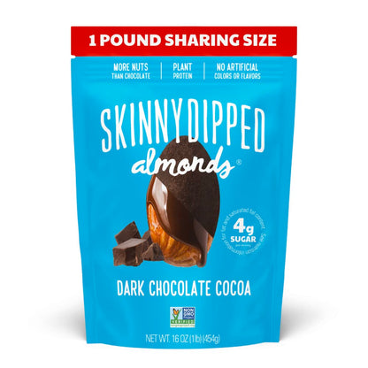 SkinnyDipped Snack Attack Minis Almond Variety Pack, Healthy Snack, Plant Protein, Gluten Free, 0.46 oz Mini Bags, Pack of 25