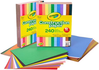 Crayola Construction Paper - 480ct (2pck), Bulk School Supplies For Kids, Classroom Supplies, Art Paper for Arts & Crafts