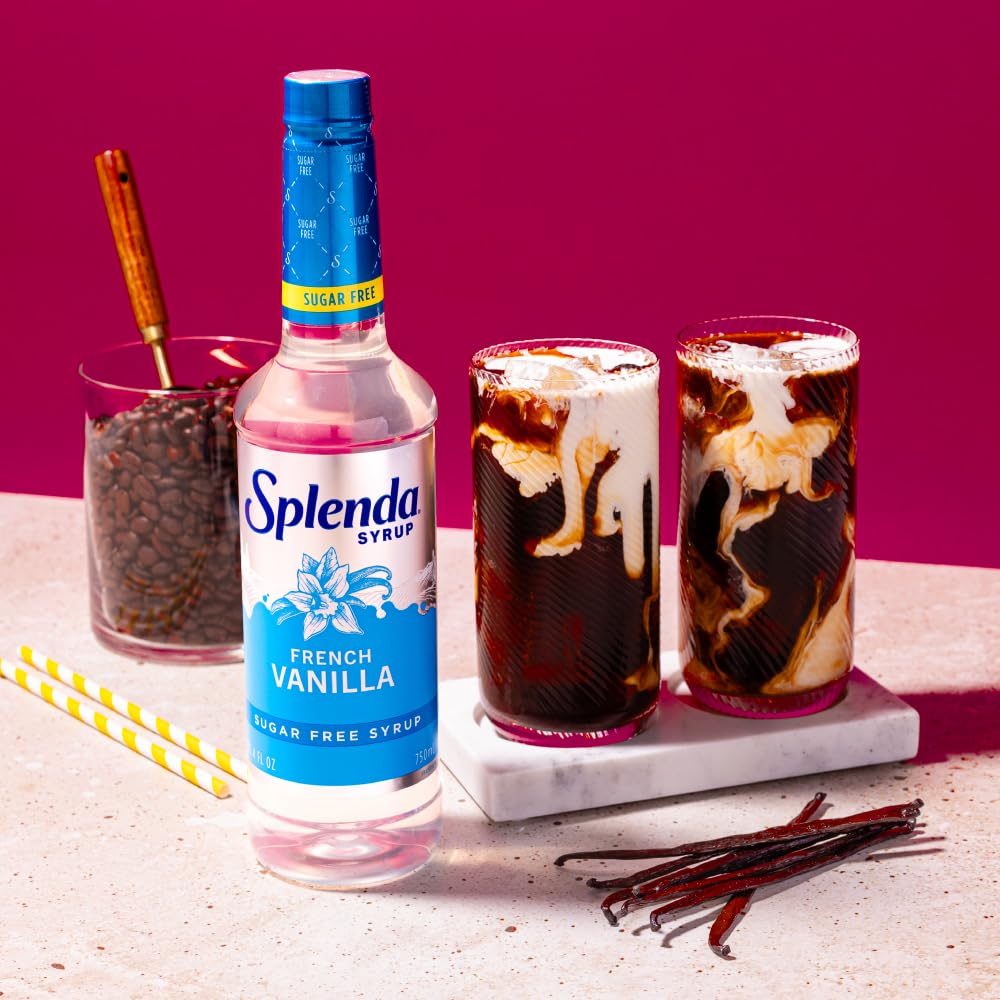 Splenda Coffee Syrup, Salted Caramel, Sugar Free, Flavored Liquid Syrups for Drinks, 750 ml Bottle