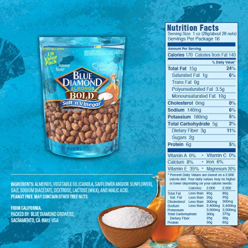 Blue Diamond Almonds Honey Roasted Snack Almonds, Honey Roasted, 1 Pound (Pack of 1)