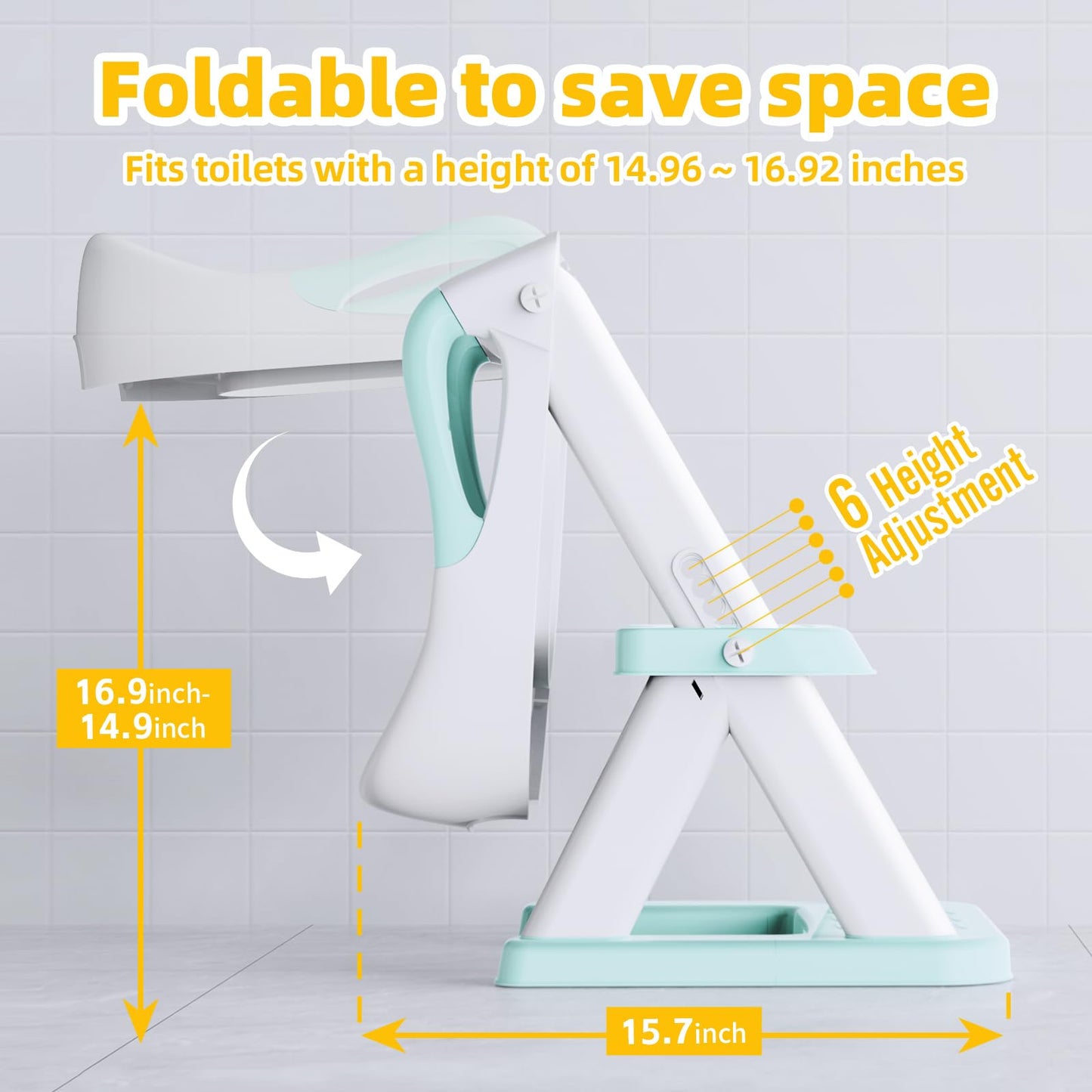 Toilet Potty Training Seat with Step Stool Ladder,SKYROKU Training Toilet for Kids Boys Girls Toddlers-Comfortable Safe Potty Seat with Anti-Slip Pads Ladder (Grey)