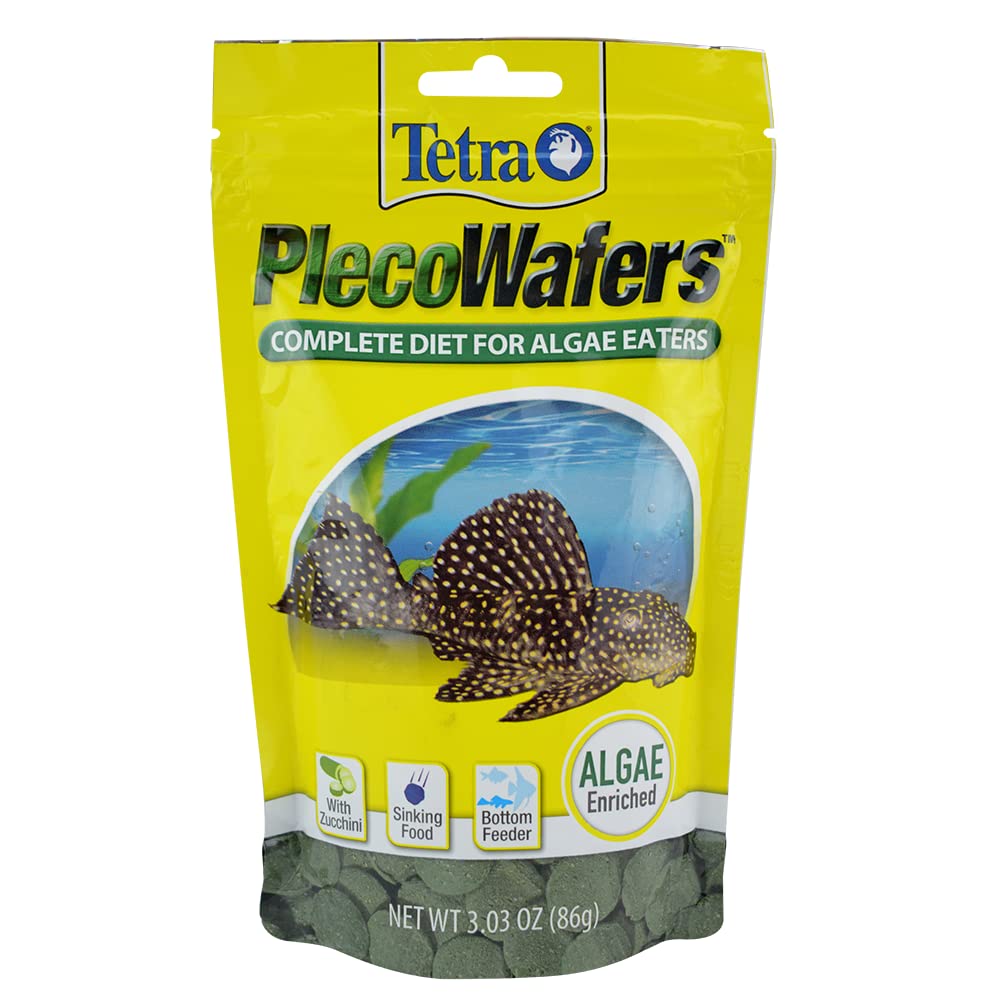 Tetra PRO PlecoWafers 5.29 Ounces, Nutritionally Balanced Vegetarian Fish Food for Bottom Feeders, Concentrated Algae Center