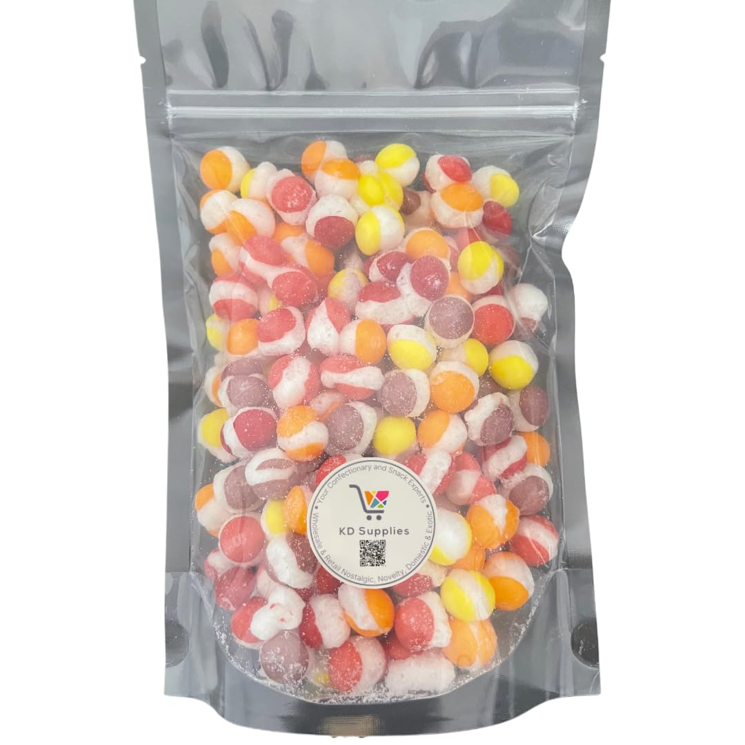 KD Supplies Freeze Dried Crunchy Comets - Premium Freeze Dried Crunchy Candy With an Enhanced Flavor (10 oz, Original Rainbow)