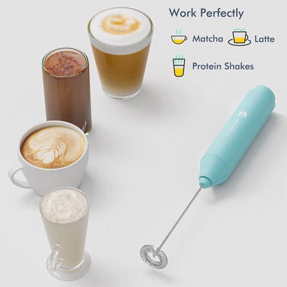 Powerful Milk Frother Handheld Foam Maker, Mini Whisk Drink Mixer for Coffee, Cappuccino, Latte, Matcha, Hot Chocolate, No Stand, Galaxy