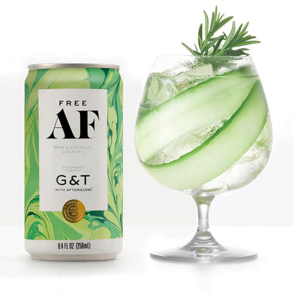 FREE AF Non-Alcoholic Tasting Pack | Ready to Drink, Random Assortment of Classic Mocktails | Low Calories & Sugar | 8.4fl oz Cans (6 pack)