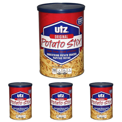 Utz Potato Stix, Original – 15 Oz. Canister – Shoestring Potato Sticks Made from Fresh Potatoes, Crispy, Crunchy Snacks in Resealable Container, Cholesterol Free, Trans-Fat Free, Gluten-Free Snacks