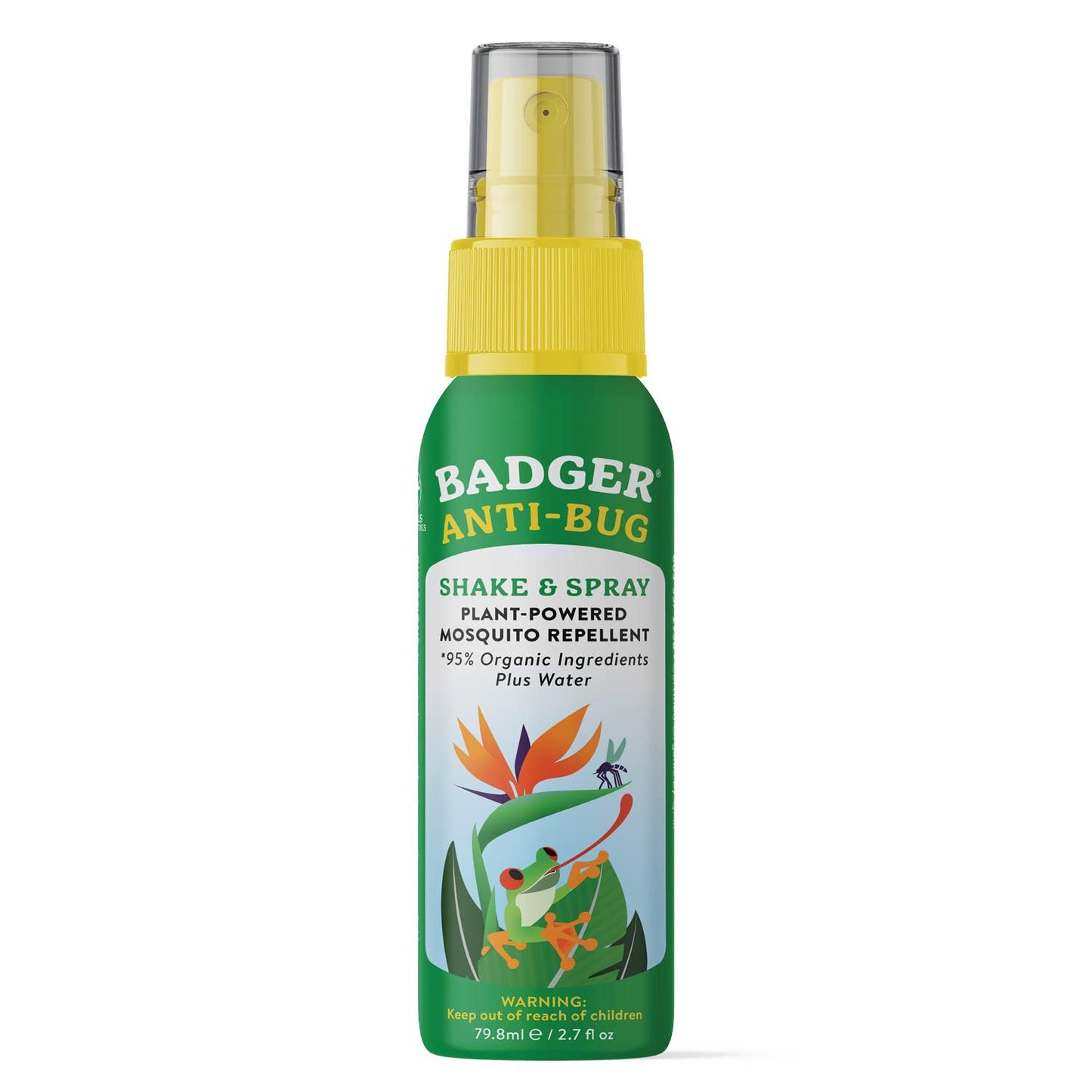 Badger Bug Spray, Non-DEET Mosquito Repellent with Citronella & Lemongrass, Natural Bug Spray for People, Family Friendly Bug Repellent, 4 oz