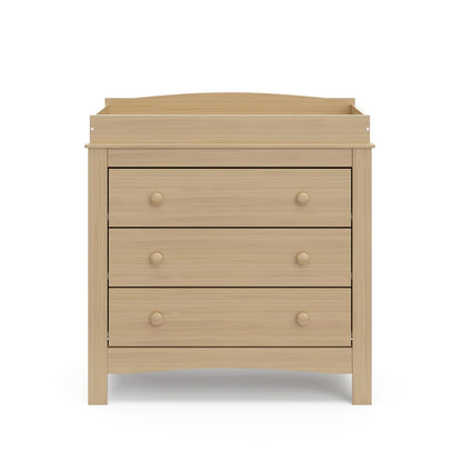 Graco Noah 3 Drawer Chest with Changing Topper (Driftwood) - GREENGUARD Gold Certified, Dresser for Nursery, 3 Drawer Dresser, Kids Dresser, Nursery Dresser Drawer Organizer, Chest of Drawers