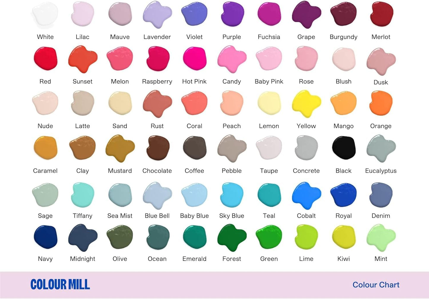 Colour Mill Oil-Based Food Coloring, 20 Milliliters Each of 6 Colors: Baby Blue, Navy, Royal, Sky Blue, Teal and Tiffany