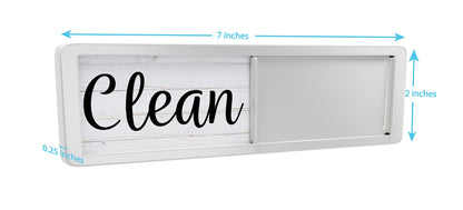 Dishwasher Magnet Clean Dirty Sign, Strong Universal Dirty Clean Dishwasher Magnet Indicator for Kitchen Organization, Slide Rustic Farmhouse Black and White Wood