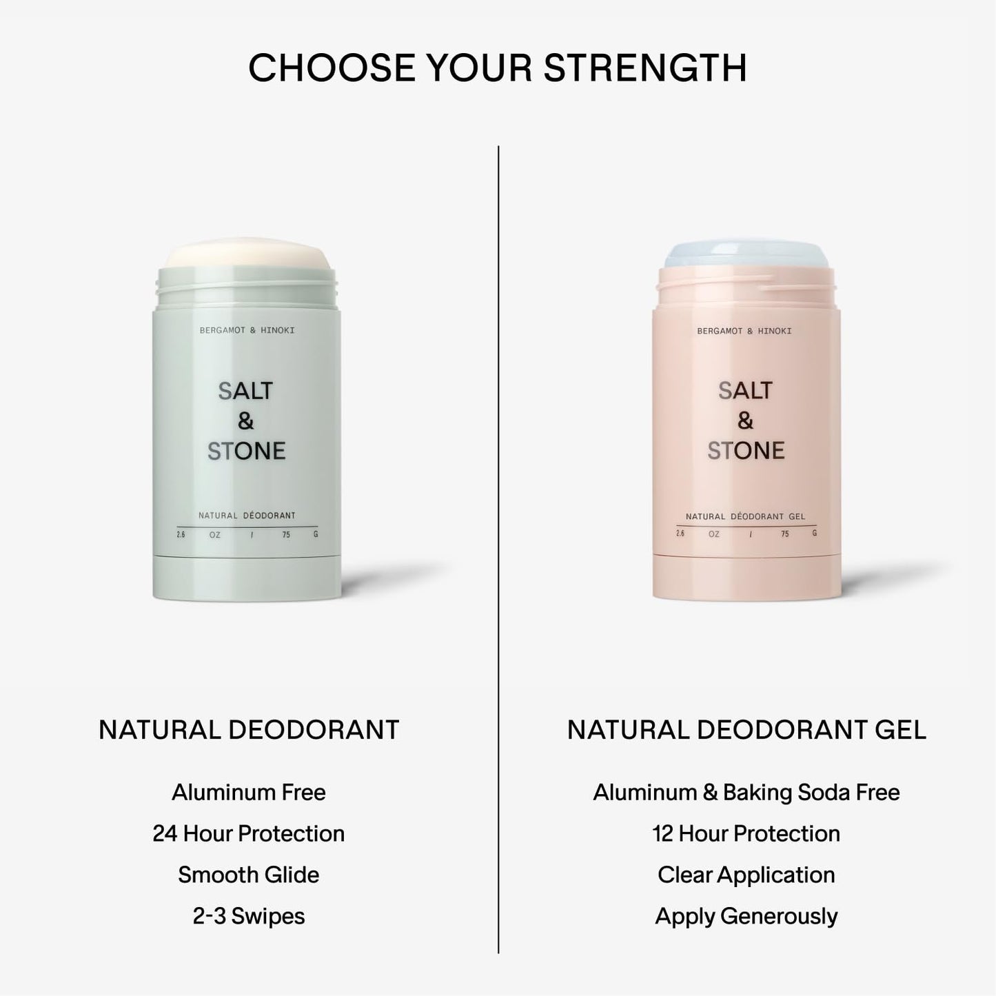 SALT & STONE Deodorant | Extra Strength Natural Deodorant for Women & Men | Aluminum Free with Seaweed Extracts, Shea Butter & Probiotics | Free From Parabens, Sulfates & Phthalates (2.6 oz)