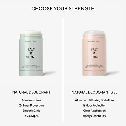 SALT & STONE Deodorant | Extra Strength Natural Deodorant for Women & Men | Aluminum Free with Seaweed Extracts, Shea Butter & Probiotics | Free From Parabens, Sulfates & Phthalates (2.6 oz)