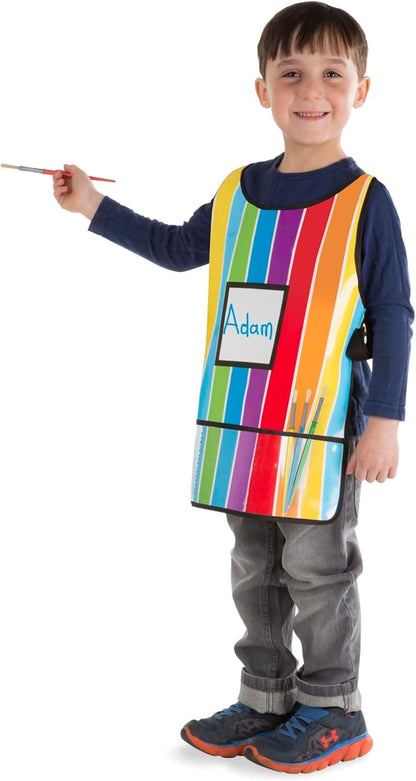 Melissa & Doug Art Essentials Artist Smock - One Size Fits All - Artist Painting Apron With Pockets, Art Smock For Toddlers And Kids