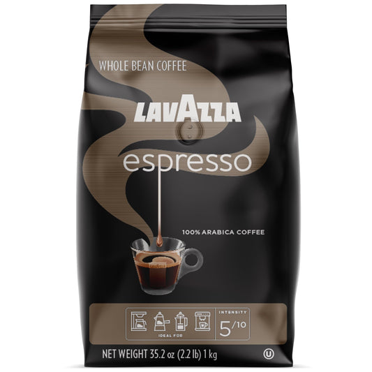 Lavazza Espresso Whole Bean Coffee Blend, Medium Roast, 2.2 Pound Bag (Packaging May Vary) Premium Quality, Non GMO, 100% Arabica, Rich bodied