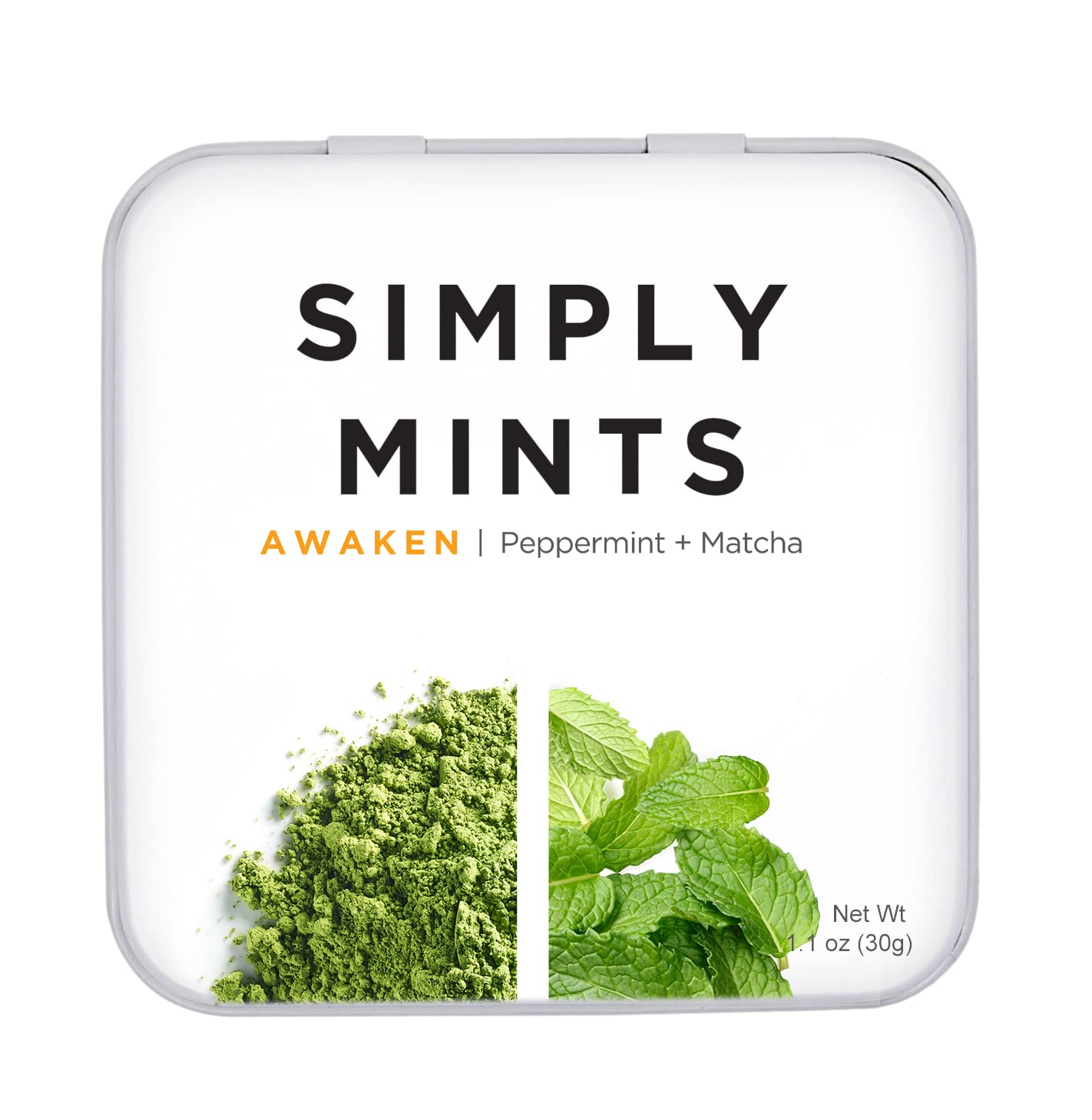 Natural Breath Mints by Simply Gum | Peppermint | Pack of Six (180 Pieces Total) | Breath Freshening, Vegan, Non-GMO, Nothing Artificial