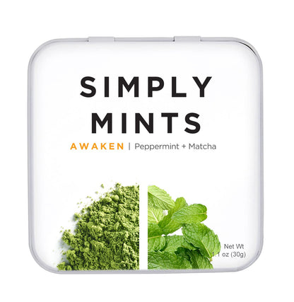 Natural Breath Mints by Simply Gum | Peppermint | Pack of Six (180 Pieces Total) | Breath Freshening, Vegan, Non-GMO, Nothing Artificial