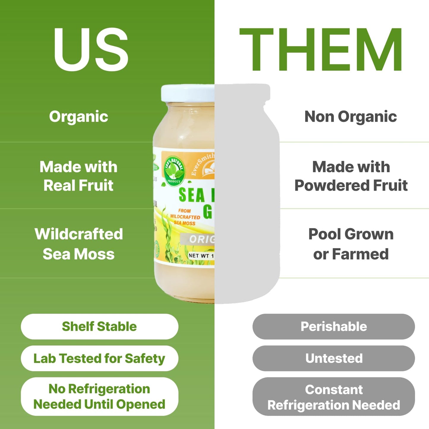 Wildcrafted Irish Sea Moss Gel | Made in USA | Rich in Vitamins & Minerals | Sea Moss Gel Organic Raw | Nutritional Supplement | Mango Pineapple (16 oz)