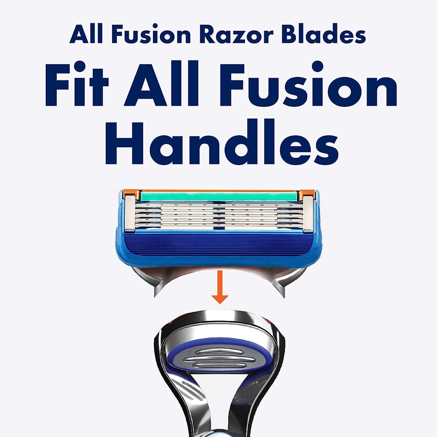 Gillette Fusion5 Mens Razor Blade Refills, 4 Count, Lubrastrip for a More Comfortable Shave