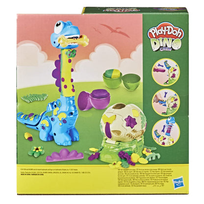 Play-Doh Dino Crew Growin' Tall Bronto, Dinosaur Toys for Kids 3-5 with 2 Eggs