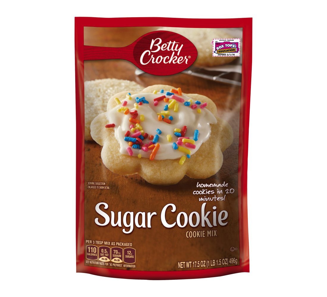 Betty Crocker Peanut Butter Cookie Mix, Makes twelve (12) 2-inch Cookies, 7.2 oz.