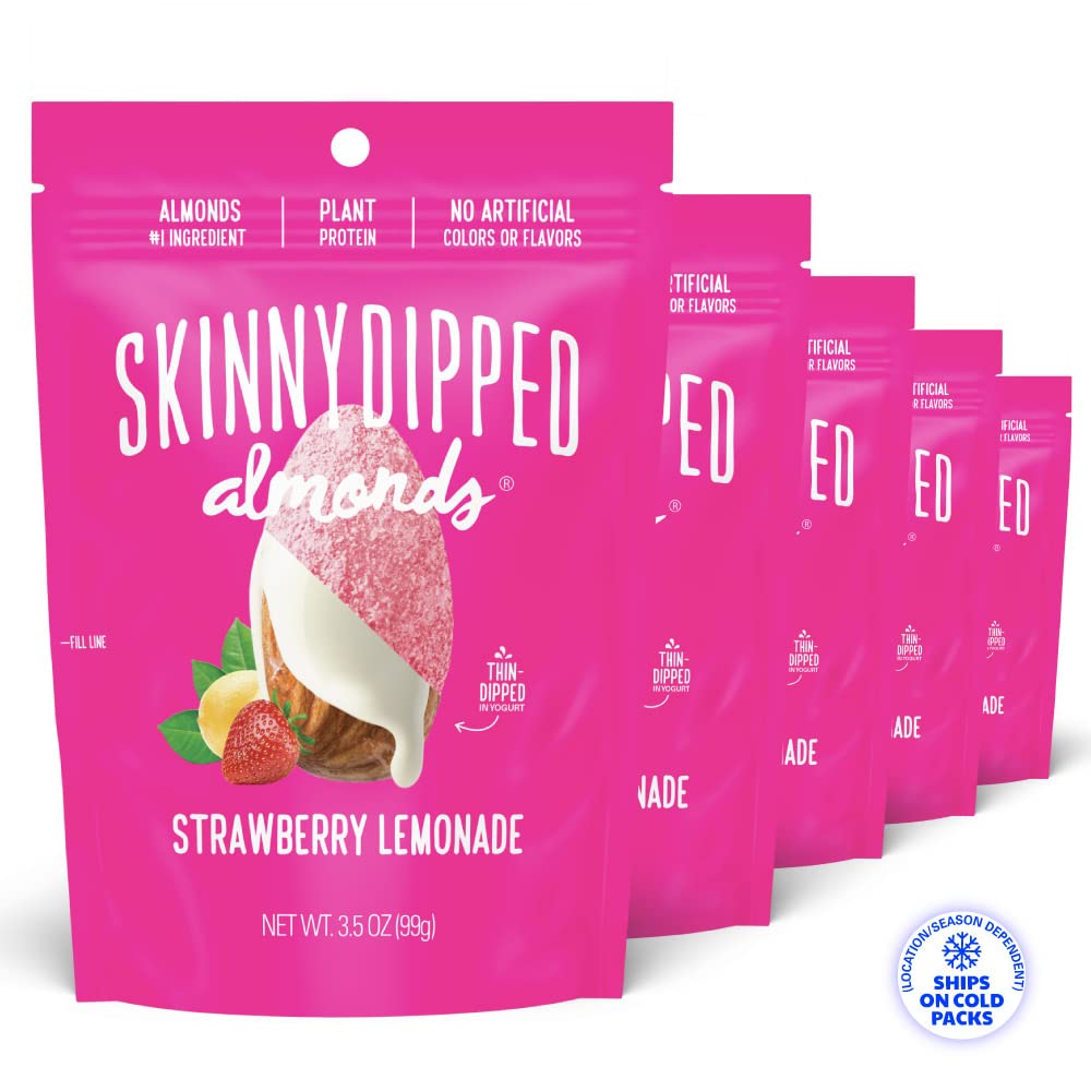 SkinnyDipped Snack Attack Minis Almond Variety Pack, Healthy Snack, Plant Protein, Gluten Free, 0.46 oz Mini Bags, Pack of 25