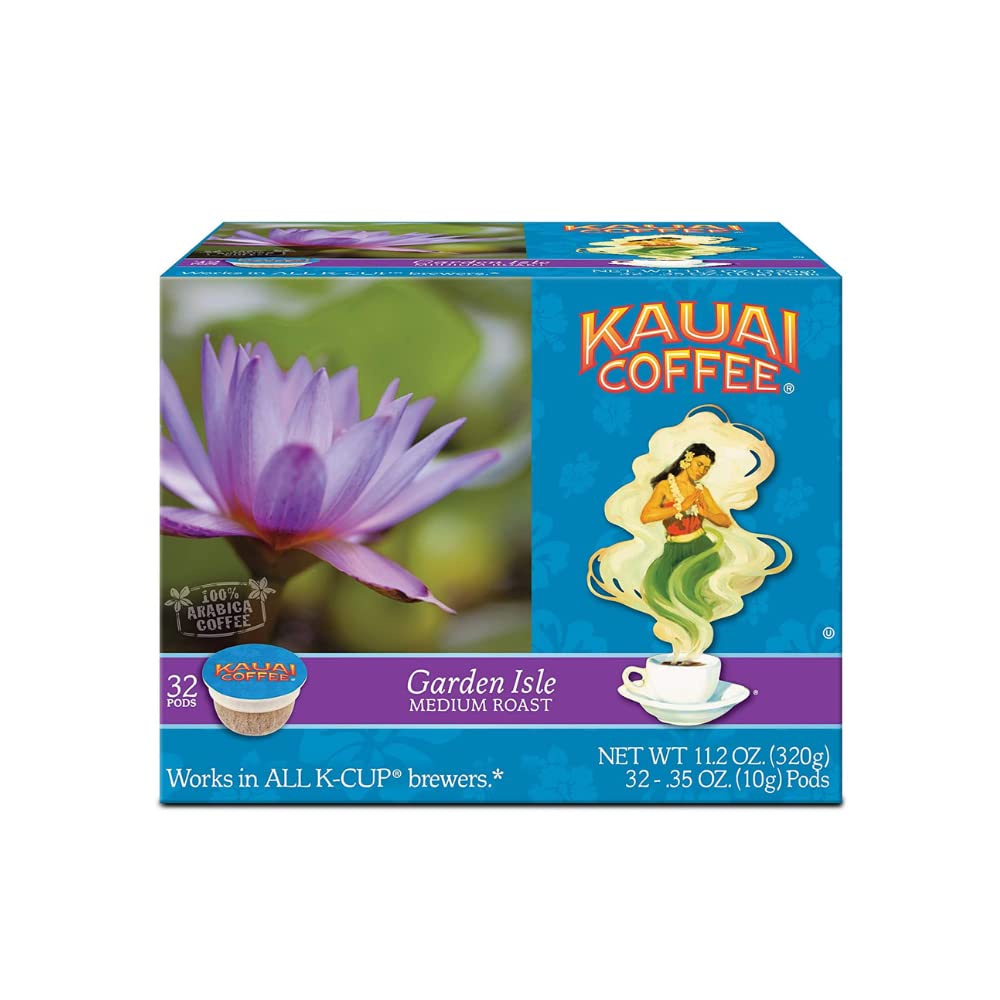 Kauai Coffee Na Pali Coast Dark Roast - Compatible with Keurig Pods K-Cup Brewers (1 Pack of 24 Single-Serve Cups)