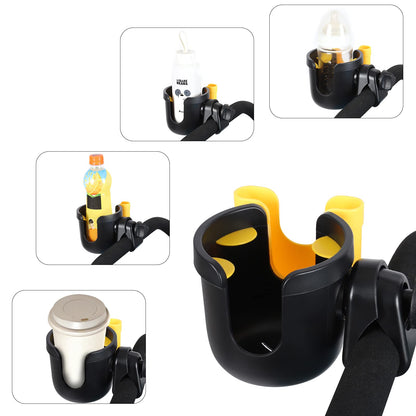 Accmor Stroller Cup Holder with Phone Holder, Bike Cup Holder, Universal Cup Holder for Uppababy Nuna Doona Strollers, 2-in-1 Cup Phone Holder for Stroller, Bike, Wheelchair, Walker, Scooter