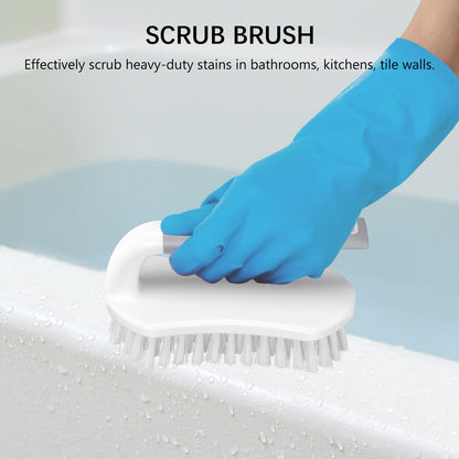 SetSail Scrub Brush, Heavy-Duty Scrub Brushes for Cleaning with Stiff Bristles Cleaning Brush for Shower, Bathroom, Carpet, Kitchen and Bathtub Scrubber - 2 Pack