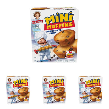 Little Debbie Chocolate Chip Mini Muffins, 5 Pouches, 8.44 OZ Box